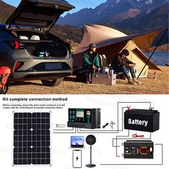 6000W 100A 220V Solar Panel Kit Complete Solar Power Generator Home Grid Syste