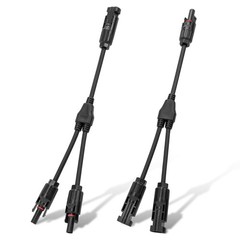 Solar Connectors Y Branch Parallel PV Adapter Cable Kit for Solar Panels (M/FF+F