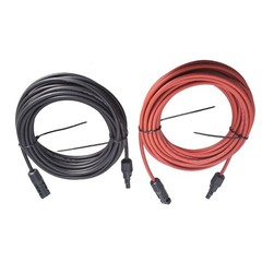 High Quality 30 FT 12 AWG Black + Red Solar Panel Extension Cable Wire Connector