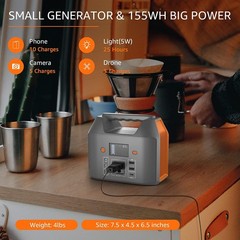 Portable Power Station 150W 155Wh Solar Generator 110V 42000mAh Portable Powe…
