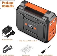 100W/110V External Battery Power Pack 39600mAh Portable Power Bank with LED new
