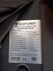 ACO 50W Foldable Solar Panel Kit W/ 5A Charge Controller for RV, Boats, Camping