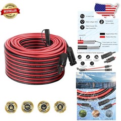 Durable 75ft 10AWG Solar SAE Connector Cable, 600V, Polarity Reverse Adapter