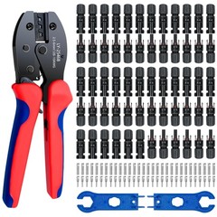 Solar Panel Connector Kit, 60PCS Crimper Tool Set