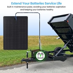 Solar Battery Charger Maintainer, 20W Solar Panel Kit for Dump Trailer Builti…