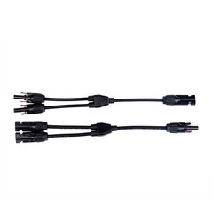1 pair Solar Panel Y Branch Cable Connection Waterproof Adapter Connector Extens