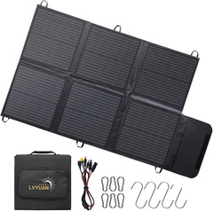 120W Portable Solar Panel Foldable Blanket, Monocrystalline Huge Power Solar Pan