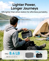 Portable Power Station 600W(1200W Surge) – 288Wh Solar Generator LiFePO4 Batt…