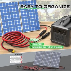 10AWG Solar to XT60 Cable, XT60 Solar Cable 10Ft XT60 Adapter 10AWG-10FT
