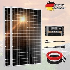 400 Watt 12V Mono Solar Panel Kit High Efficiency With Solar Cable Controller US