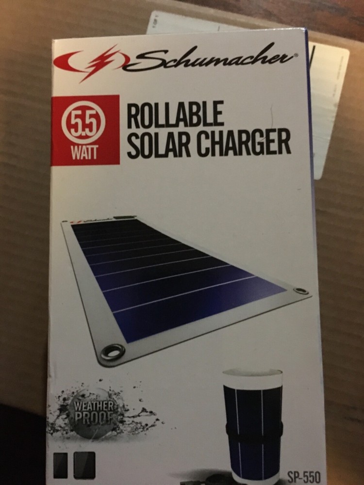 SCHUMACHER SP-550 Weather Proof Rollable Solar Charger,5.5W New sealed 