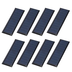 Mini 5.5V 0.33W 60mA Solar Panels, 8Pcs for Photovoltaic Cells