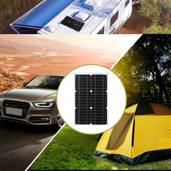 7-18W 12V Solar Panel Kit Dual USB Port Off Grid Monocrystalline Module With