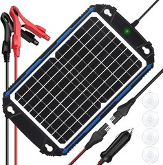 Waterproof 12W 12V Solar Battery Charger & Maintainer Pro – Built-In Intelligent
