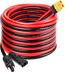 Solar to XT60 10AWG 20FT Extension Cable for Solar Panel Portable Power Station
