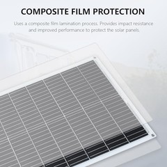 100W Flexible Solar Panel 12V System kit 10A Charge Controller Cables with