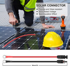 10 Gauge Wire Solar to O Ring Cable Solar Panel Adapter Kit Cable Connetor for R