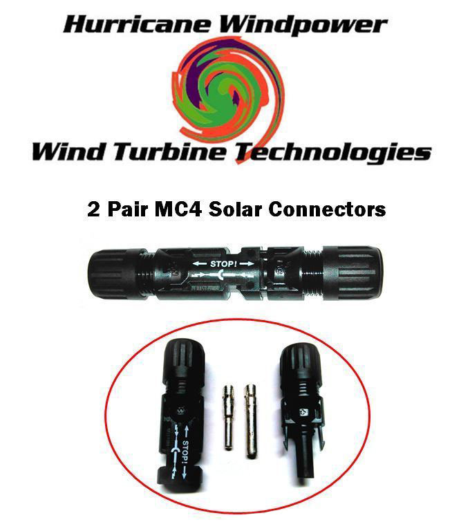 2 SETS 6MM MULTI-CONTACT MC4 BRAND PV CABLE CONNECTOR FOR SOLAR PANEL