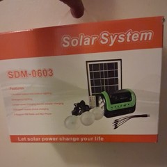 Portable Solar Power Panel Kit Generator LED Light Bulb Camping Charging System
