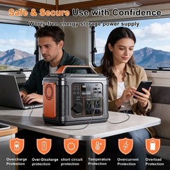 SBAOH 296Wh Portable Power Station Solar Generator for Outdoor Orange