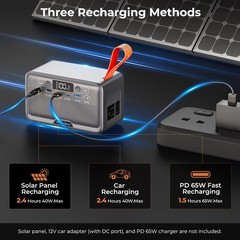 Portable Power Station, PowerUrus 28,000mAh Solar Power Bank, LiFePO4 Battery…