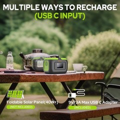 Portable Power Station 120W, 97.6Wh Backup Battery Solar Power Bank Generator wi