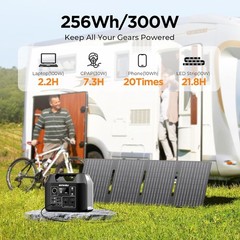 SinKeu Solar Generator 300W 256Wh with 40W Solar Panel LiFePO4