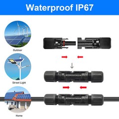 5~20 pairs Male Female Wire Cable Connector Set Solar Panel 30A Waterproof