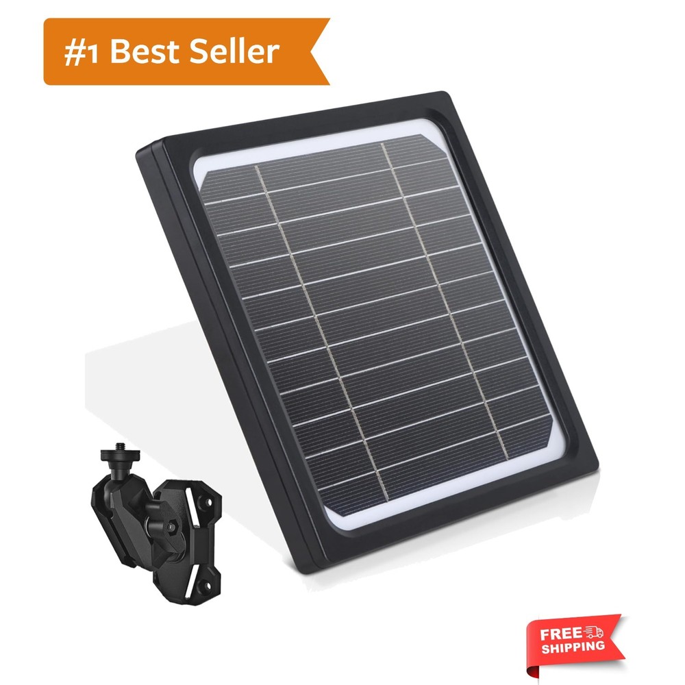 5W 12V Solar Panel for Trail Camera with 5200mAh Rechargeable Battery – Wate…