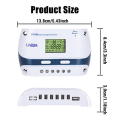 100A Solar Charge Controller 12/24/48V Battery PV Regulator Auto Focus Tracking