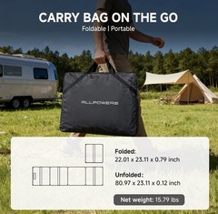 ALLPOWERS Foldable Portable Solar Panel Kit, Carry Bag & Charging Cable