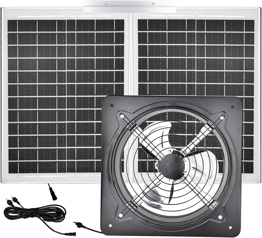 40W Solar Attic Fan Kit, 40W Solar Panel + a 25W DC Fan, Plug and Play