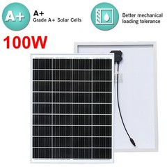 2x Solar Panels 100W 12V High-Efficiency Monocrystalline PV Module Power Charger