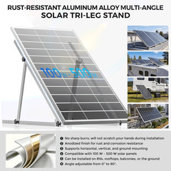 45in 4Sets Solar Panel Tilt Mount Brackets System RV Flat Roof Adjustable Frame