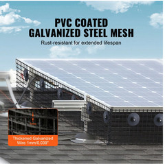 SKYSHALO 6 Inch X 100ft Solar Panel Bird Guard, Critter Guard Roll Kit With 100p