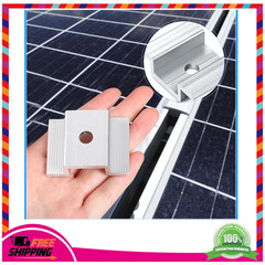 100x Solar Panel Mid Clamps 27mm Aluminum Brackets for Solar Mounting System