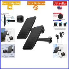 4W Solar Panel 2-Pack for Blink Cameras, Waterproof, 13ft Cable,