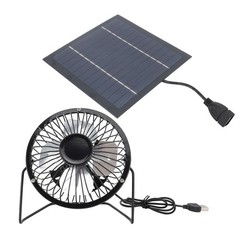 Solar Panel Powered Fan Eco Friendly Cooling For Greenhouse