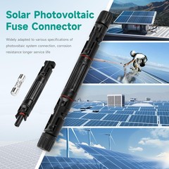 15A 1000V Solar Fuse IP67 Solar Fuse Holder Inline 2 PCS PV Panel String Fuse Ma