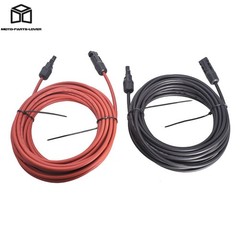 1 Pair Black + Red Wire Connector 10AWG Solar Panel Extension Cable 30 Feet