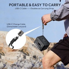 100W Portable Power Station, 30000mAh LiFePO4 Battery, USB C Fast Charging, Outd