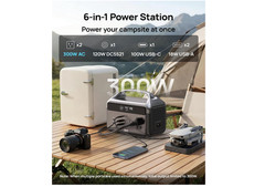 Portable Power Station 192Wh Lifepo4 Battery, Solar Generator with Storage Bag,