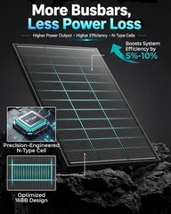 00W TÜV Certification Solar Panel, N-Type6BB 25.8% Efficiency |00 Watt 1 100W