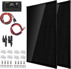 Solar Panel Kit 100 Watt 12 Volt Monocrystalline Off Grid System Homes RV Boat