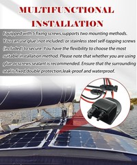 Solar Cable Gland W/ 10AWG MC4 Cable 3FT For RV Boat Camper Van Tinned Copper
