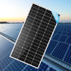 200W Monocrystalline Solar Panel 12V High Efficiency for Off Grid RV Home Roof