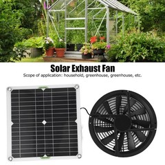 12W Solar Panel Fan Kit Waterproof 2000RPM DC Exhaust Fan with Metal Safety Mesh