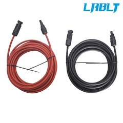 LABLT 30 FT 12 AWG Black and Red Solar Panel Extension Cable Wire Connector