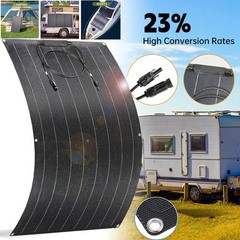 Flexible Mono Solar Panel 100W 18V Power Portable Camping Home RV Battery Charge