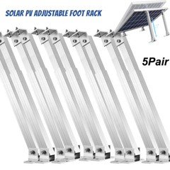 5Pair Solar Panel Tilt Mount Brackets Ground Wall Roof Boat Adjustable Angle RV